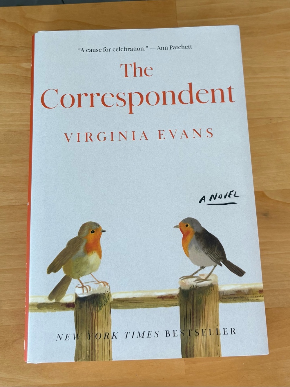 The Correspondent by Virginia Evans hardcover book 2025 edition book club book